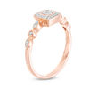 Thumbnail Image 2 of 0.115 CT. T.W. Diamond Cushion Frame Ring in 10K Rose Gold