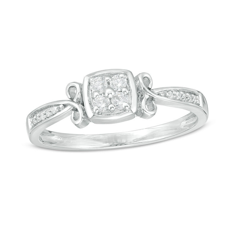 0.115 CT. T.W. Quad Diamond Ring in 10K Gold|Peoples Jewellers