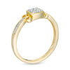 Thumbnail Image 2 of 0.115 CT. T.W. Quad Diamond Ring in 10K Gold