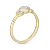 Thumbnail Image 2 of 0.085 CT. T.W. Composite Diamond Petal-Sides Vintage-Style Ring in 10K Gold