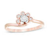 Thumbnail Image 0 of 0.085 CT. T.W. Diamond Swirl Bypass Ring in 10K Rose Gold