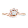 Thumbnail Image 3 of 0.085 CT. T.W. Diamond Swirl Bypass Ring in 10K Rose Gold