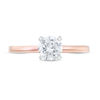 Thumbnail Image 4 of 0.58 CT. Diamond Solitaire Engagement Ring in 14K Rose Gold (I/I2)