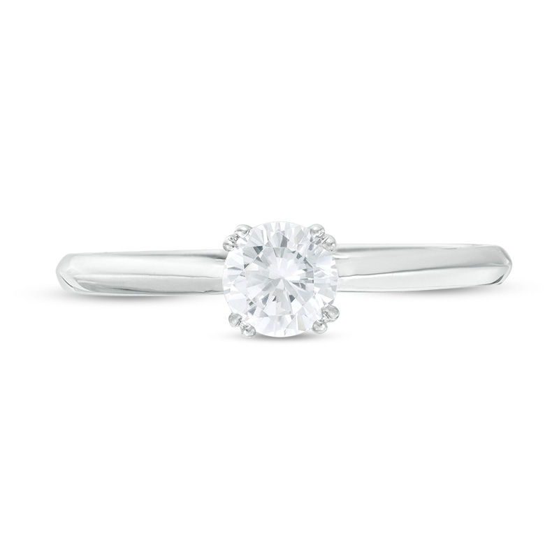 0.37 CT. Diamond Solitaire Engagement Ring in 14K White Gold (I/I2)