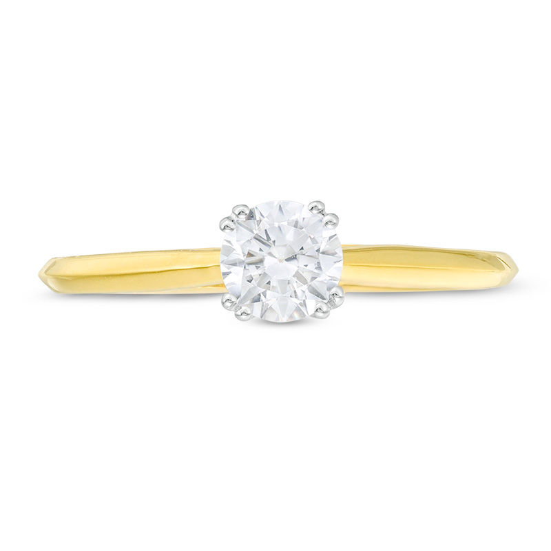 0.37 CT. Diamond Solitaire Engagement Ring in 14K Gold (I/I2)