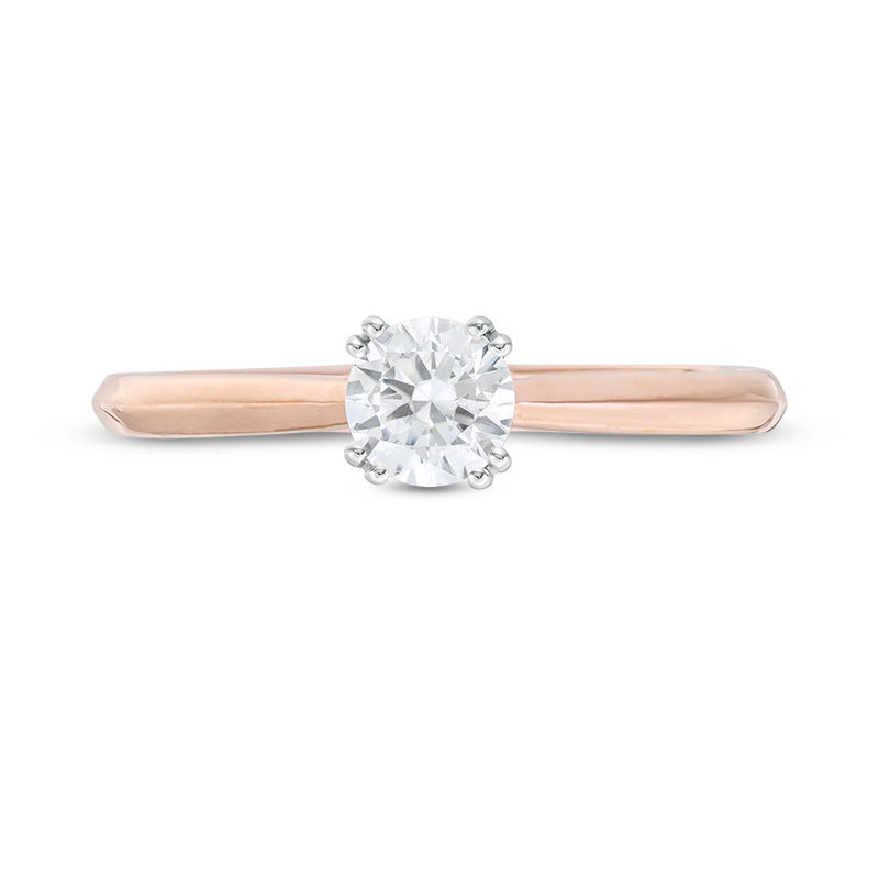 0.37 CT. Diamond Solitaire Engagement Ring in 14K Rose Gold (I/I2)