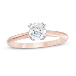 0.58 CT. Diamond Solitaire Engagement Ring in 14K Rose Gold (I/I2)