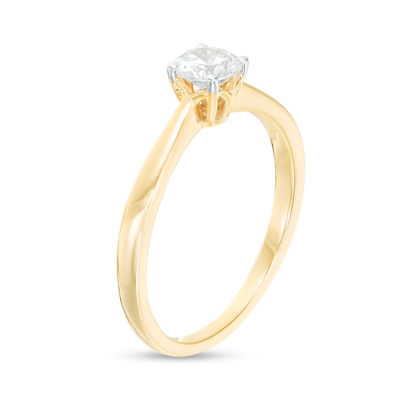0.37 CT. Diamond Solitaire Engagement Ring in 14K Gold (I/I2)