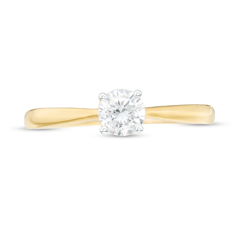 0.37 CT. Diamond Solitaire Engagement Ring in 14K Gold (I/I2)