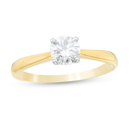 0.58 CT. Diamond Solitaire Engagement Ring in 14K Gold (I/I2)