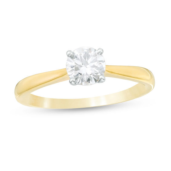0.58 CT. Diamond Solitaire Engagement Ring in 14K Gold (I/I2) | Peoples ...