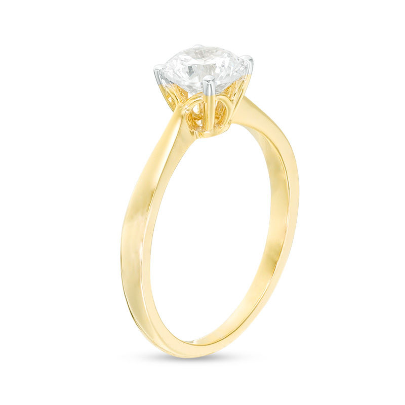 0.58 CT. Diamond Solitaire Engagement Ring in 14K Gold (I/I2)