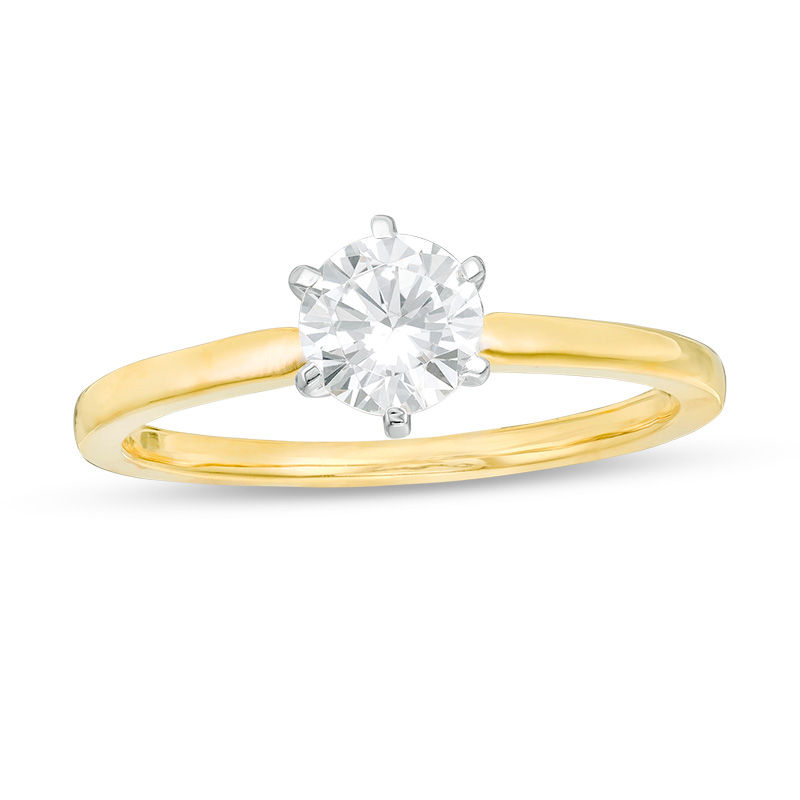 0.58 CT. Diamond Solitaire Engagement Ring in 14K Gold (I/I2)