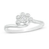 Thumbnail Image 1 of 0.085 CT. T.W. Diamond Swirl Bypass Ring in 10K White Gold