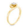 Thumbnail Image 2 of 0.085 CT. T.W. Diamond Swirl Bypass Ring in 10K Gold