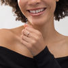 Thumbnail Image 1 of 0.04 CT. Diamond Solitaire Bead Shank Promise Ring in 10K Rose Gold