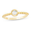 Thumbnail Image 0 of 0.04 CT. Diamond Solitaire Bead Shank Promise Ring in 10K Gold