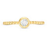 Thumbnail Image 4 of 0.04 CT. Diamond Solitaire Bead Shank Promise Ring in 10K Gold