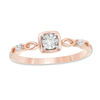 Thumbnail Image 0 of 0.085 CT. T.W. Diamond Art Deco Ring in 10K Rose Gold