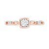 Thumbnail Image 3 of 0.085 CT. T.W. Diamond Art Deco Ring in 10K Rose Gold
