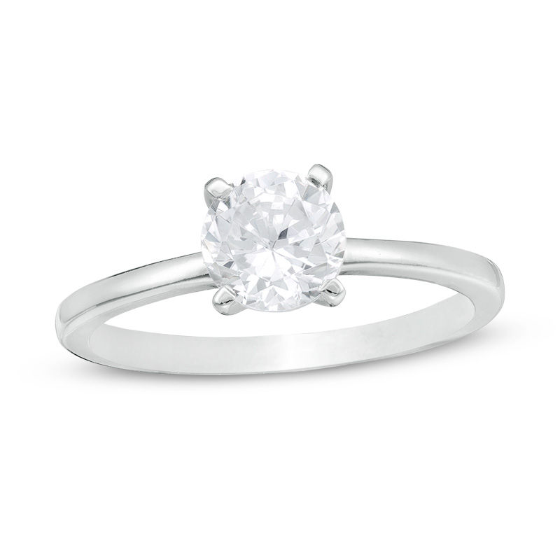 0.80 CT. Diamond Solitaire Engagement Ring in 14K White Gold (I/I2)