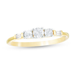 0.29 CT. T.W. Diamond Three Stone Engagement Ring in 10K Gold