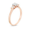Thumbnail Image 2 of 0.29 CT. T.W. Diamond Duo-Sides Engagement Ring in 10K Rose Gold