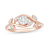 Thumbnail Image 0 of 0.085 CT. T.W. Composite Diamond Vine Bypass Promise Ring in 10K Rose Gold