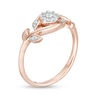 Thumbnail Image 2 of 0.085 CT. T.W. Composite Diamond Vine Bypass Promise Ring in 10K Rose Gold