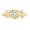 Thumbnail Image 4 of 0.085 CT. T.W. Composite Diamond Vine Bypass Promise Ring in 10K Gold