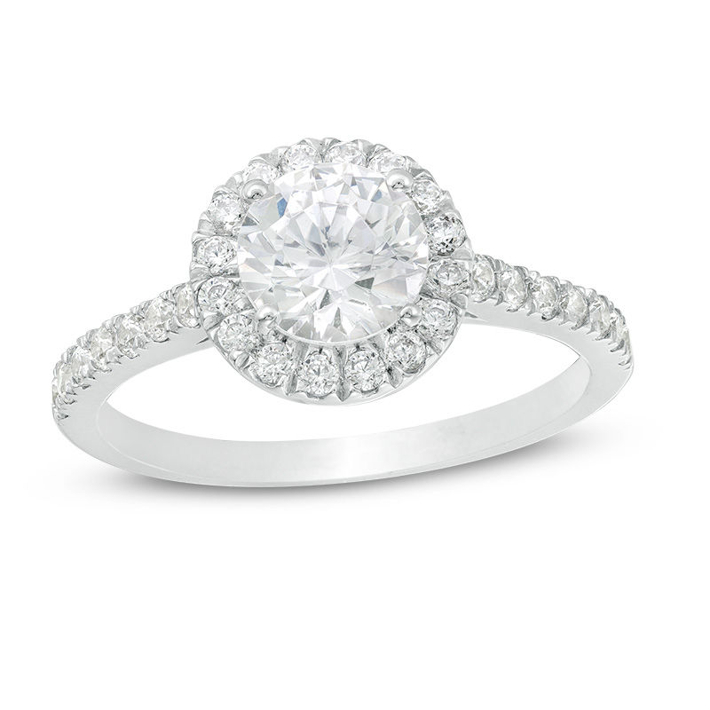 1.45 CT. T.W. Diamond Frame Engagement Ring in 14K White Gold