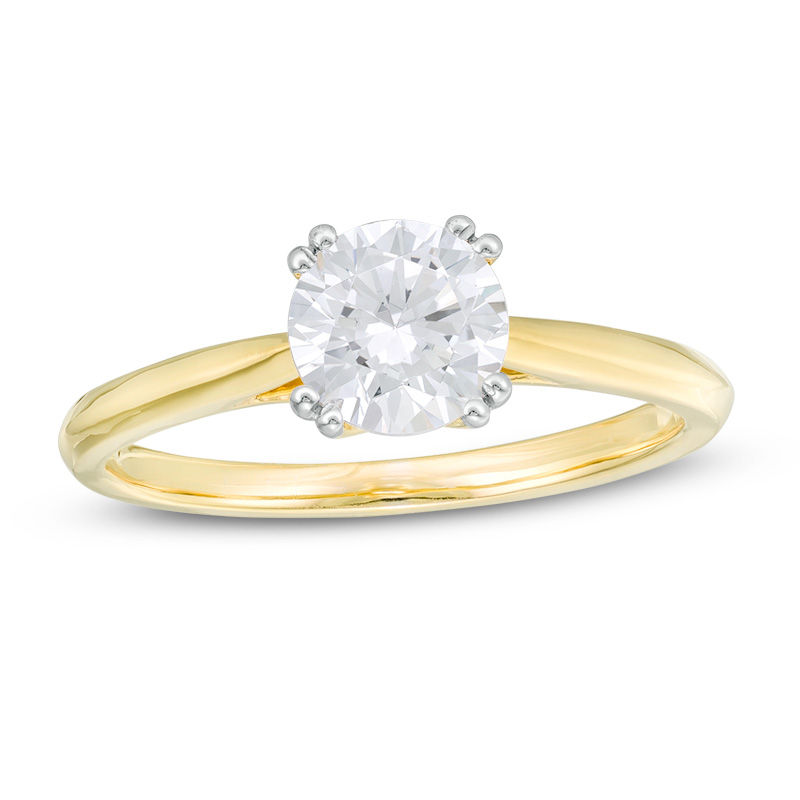 Main Image 1 of 0.80 CT. Diamond Solitaire Engagement Ring in 14K Gold (I/I2)