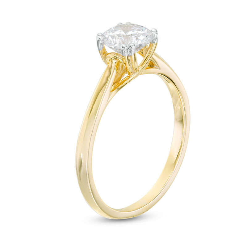Main Image 3 of 0.80 CT. Diamond Solitaire Engagement Ring in 14K Gold (I/I2)