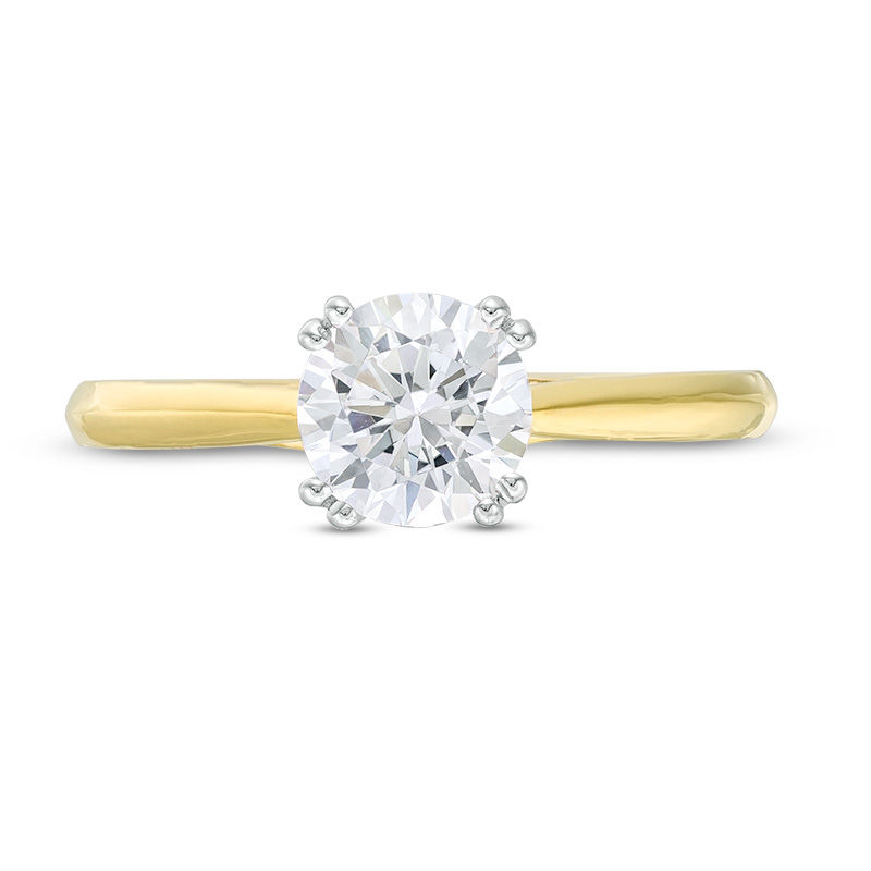 Main Image 4 of 0.80 CT. Diamond Solitaire Engagement Ring in 14K Gold (I/I2)