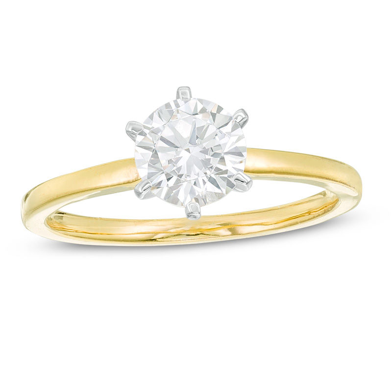 Main Image 1 of 0.80 CT. Diamond Solitaire Engagement Ring in 14K Gold (I/I2)