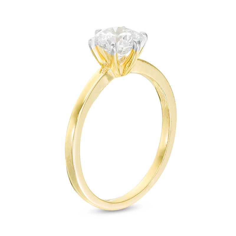 Main Image 3 of 0.80 CT. Diamond Solitaire Engagement Ring in 14K Gold (I/I2)