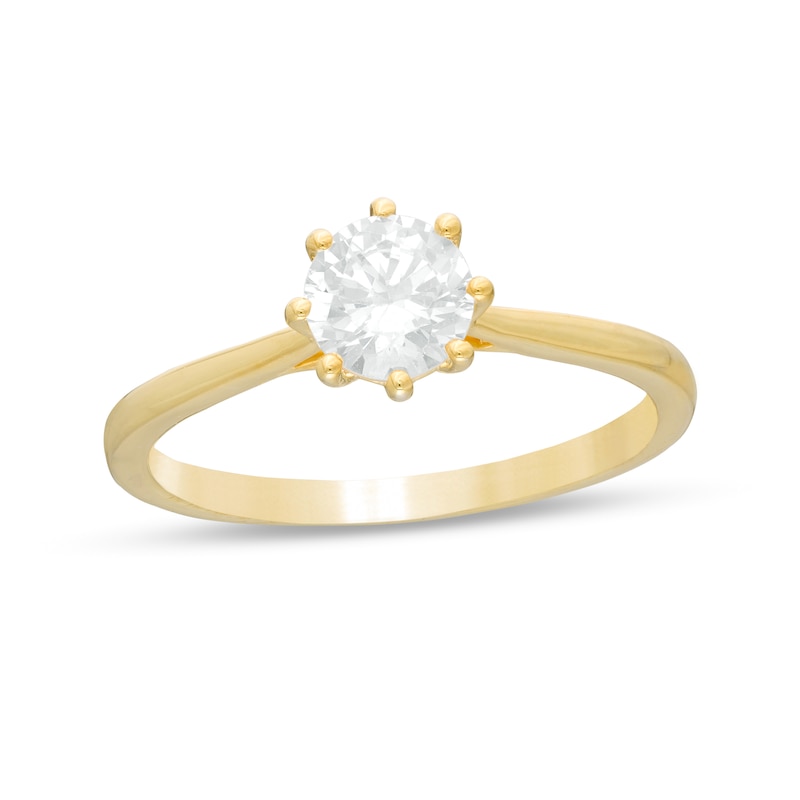 Main Image 1 of 0.58 CT. Diamond Solitaire Engagement Ring in 14K Gold (I/I2)
