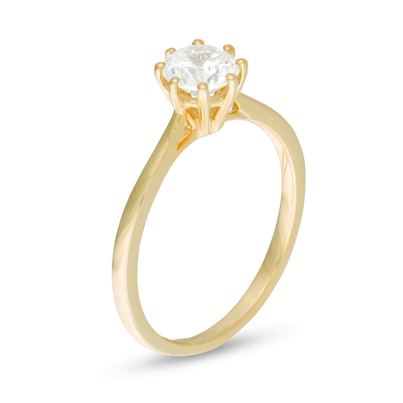 Main Image 3 of 0.58 CT. Diamond Solitaire Engagement Ring in 14K Gold (I/I2)