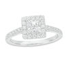 1.23 CT. T.W. Princess-Cut Diamond Frame Engagement Ring in 14K White Gold