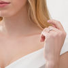 1.23 CT. T.W. Princess-Cut Diamond Frame Engagement Ring in 14K White Gold