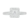 1.23 CT. T.W. Princess-Cut Diamond Frame Engagement Ring in 14K White Gold