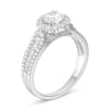 Thumbnail Image 2 of 1.23 CT. T.W. Diamond Frame Rounded Shank Engagement Ring in 14K White Gold