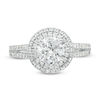 Thumbnail Image 4 of 1.45 CT. T.W. Diamond Double Frame Split Shank Engagement Ring in 14K White Gold