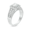 Thumbnail Image 2 of 1.45 CT. T.W. Diamond Cushion Frame Multi-Row Engagement Ring in 14K White Gold