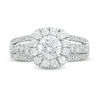 Thumbnail Image 3 of 1.45 CT. T.W. Diamond Cushion Frame Multi-Row Engagement Ring in 14K White Gold