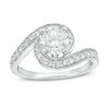 Thumbnail Image 0 of 1.45 CT. T.W. Diamond Bypass Engagement Ring in 14K White Gold