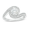 Thumbnail Image 1 of 1.45 CT. T.W. Diamond Bypass Engagement Ring in 14K White Gold