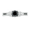 Thumbnail Image 3 of 0.80 CT. T.W. Enhanced Black and White Diamond Engagement Ring in 10K White Gold