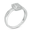 Thumbnail Image 2 of 0.146 CT. T.W. Composite Diamond Cushion Frame Ring in 10K White Gold
