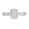Thumbnail Image 3 of 0.146 CT. T.W. Composite Diamond Cushion Frame Ring in 10K White Gold